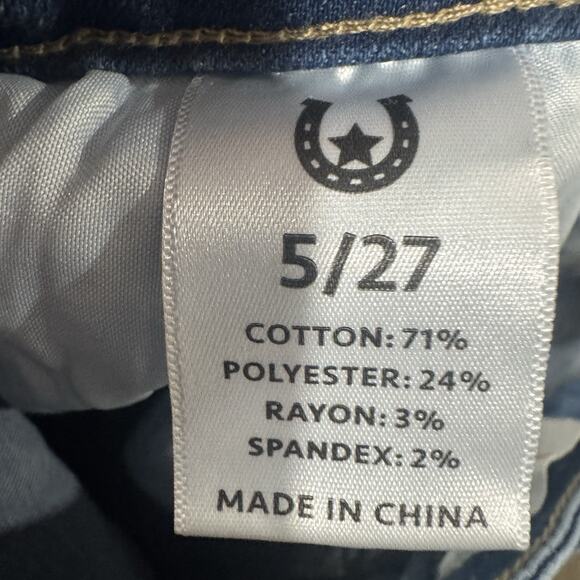 Austin Landing Star Studded Flare Jeans SZ 5/27 Blue Bling Boho Festival Y2K - Picture 9 of 9